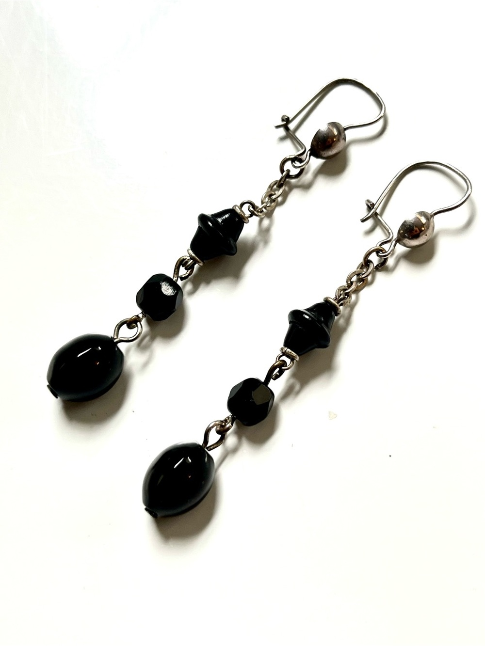 Vintage Mourning French Jet Earrings